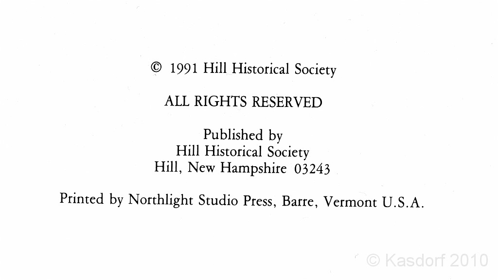 Old Hill Village book 2010 002.jpg - The other book I located is "Hill Village on the Pemigewasset" by the Hill Historical Society. This has detailed information on the why, when and how of the move, with lots of pictures. I was able to find it on the internet at a reasonable price.